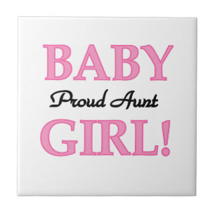 Proud Tante Baby Girl T - Shirt und Geschenke Fliese