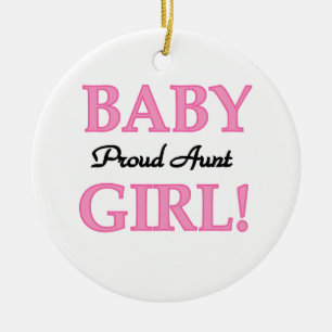 Proud Tante Baby Girl T - Shirt und Geschenke Keramikornament