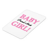 Proud Tante Baby Girl T - Shirt und Geschenke Magnet (Linke Seite)
