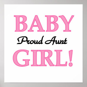 Proud Tante Baby Girl T - Shirt und Geschenke Poster