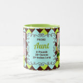 Proud Tante Green und Brown Arglyphen Baby Fotos Zweifarbige Tasse (Mittel)