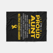 Proud Tante Multiple Sklerose Warrior Fleecedecke (Vorderseite (Horizontal))