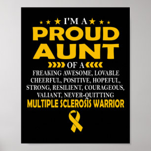 Proud Tante Multiple Sklerose Warrior Poster
