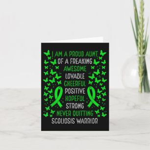 Proud Tante Scoliose Warrior Awareness Movement Karte