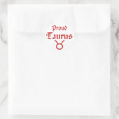 Proud Taurus Runder Aufkleber (Tasche)