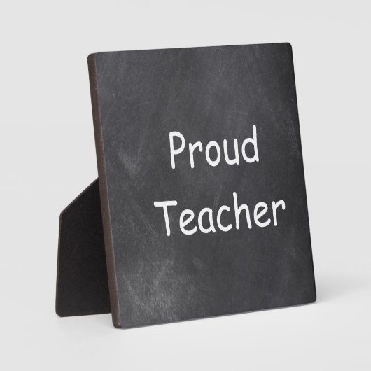 Proud Teacher Chalkboard Design Geschenk Idee Fotoplatte (Vorderseite)