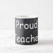 Proud Teacher Chalkboard Design Geschenk Idee Kaffeetasse (Mittel)