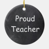 Proud Teacher Chalkboard Design Geschenk Idee Keramik Ornament (Hinten)