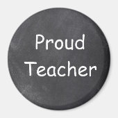 Proud Teacher Chalkboard Design Geschenk Idee Magnet (Vorne)