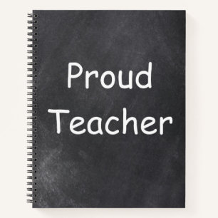 Proud Teacher Chalkboard Design Geschenk Idee Notizblock