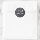 Proud Teacher Chalkboard Design Geschenk Idee Runder Aufkleber (Tasche)