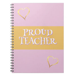Proud Teacher Pink Custom Notizblock