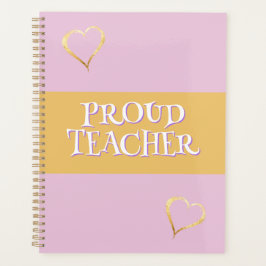 Proud Teacher Pink Custom Planer
