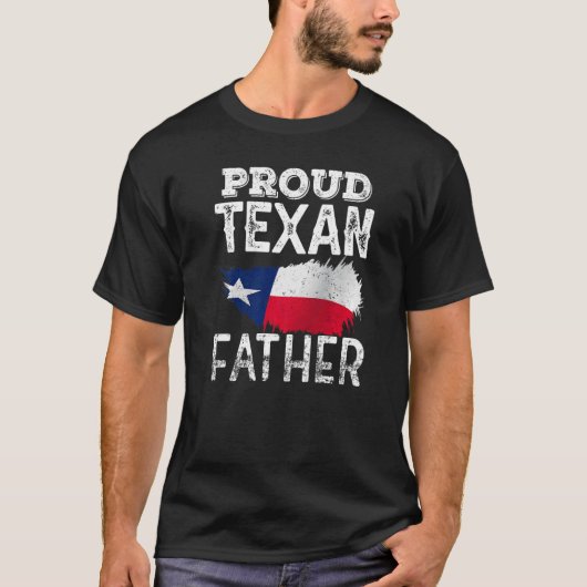 Proud Texan Pater Texas Patriotic Pride Niedlicher T-Shirt (Vorderseite)