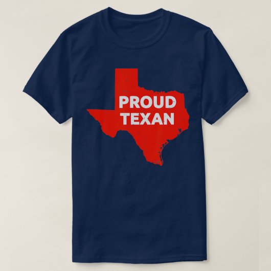 Proud Texan Red Texas Staatsstolz T-Shirt (Design vorne)