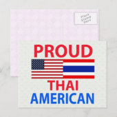 Proud Thai American Postkarte (Vorne/Hinten)