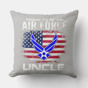 PROUD TO BE AN AIR FORCE UNCLE WITH American Flag Kissen