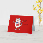 Proud to Be An Ameowrican - Funny 4th of July Card Karte (Gelbe Blume)