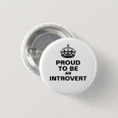 "Proud To Be An Introvert" Button (Vorne & Hinten)