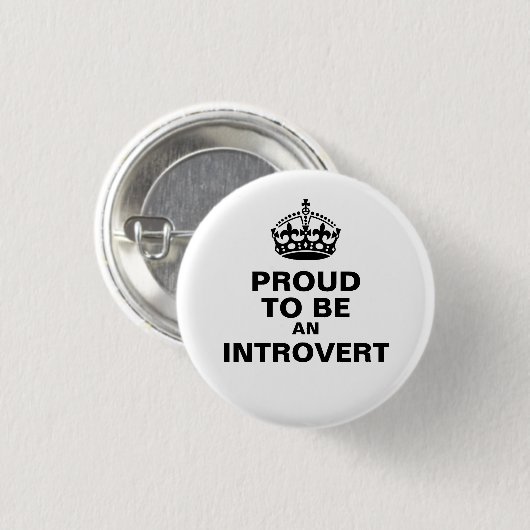 "Proud To Be An Introvert" Button (Vorne & Hinten)