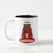 Proud To Be Canadian Bear Zweifarbige Tasse (Links)