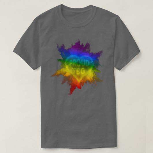 Proud To Be Gay Flag Pride Rainbow Eploding LGBTQ T-Shirt (Design vorne)