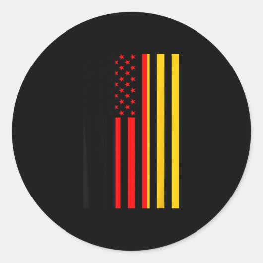 Proud To Be German American Boy Girl Sister German Runder Aufkleber (Vorderseite)