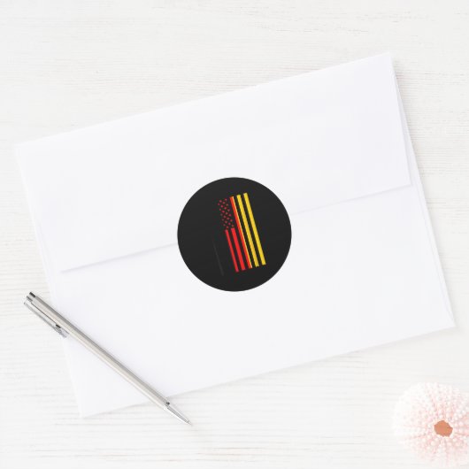 Proud To Be German American Boy Girl Sister German Runder Aufkleber (Umschlag)