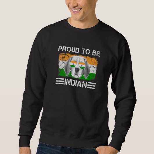 Proud to be Indian Flag Dog Lover India Roots Prem Sweatshirt (Vorderseite)