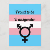 Proud to be Transgender | Trans Pride Postkarte (Vorderseite)