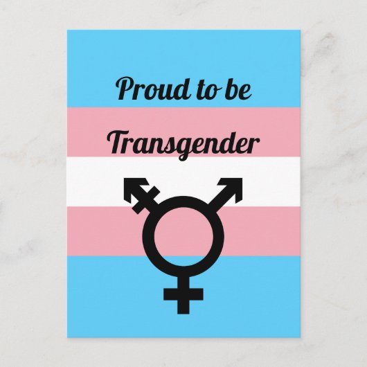 Proud to be Transgender | Trans Pride Postkarte (Vorderseite)