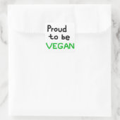 Proud to be Vegan Quadratischer Aufkleber (Tasche)
