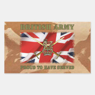 Proud to have served......UK Rechteckiger Aufkleber