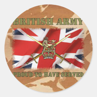 Proud to have served......UK Runder Aufkleber