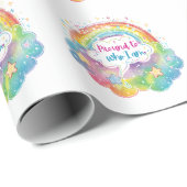 Proud to Who I Am Rainbow Art Self Love Pride Gift Geschenkpapier (Rolleneckpunkt)