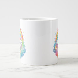 Proud to Who I Am Rainbow Art Self Love Pride Gift Jumbo-Tasse