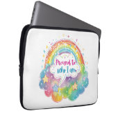 Proud to Who I Am Rainbow Art Self Love Pride Gift Laptopschutzhülle (Vorne Rechts)