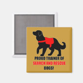 Proud Trainer: Goldener Retriever suchen und rette Magnet (Vorderseite/Rückseite)