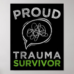 Proud Trauma Survivor Traumatherapie Psychische Ge Poster