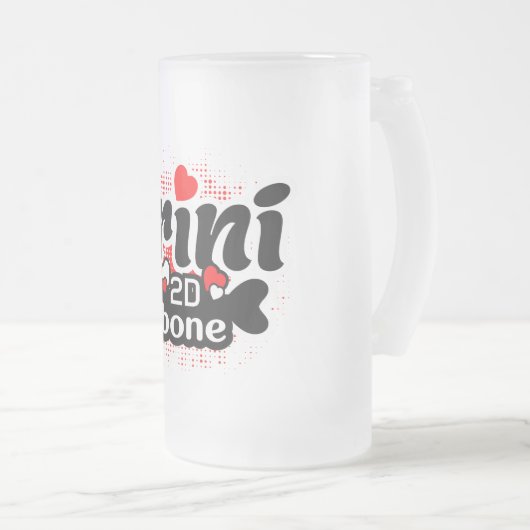 Proud Trini 2D Bone Funny Trinidadian Sprichwort Mattglas Bierglas (VorderseiteRechts)