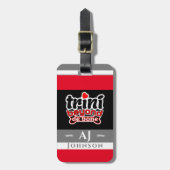 Proud Trini Beyond De Bone Slang mit Flag Gepäckanhänger (Vorderseite vertikal)