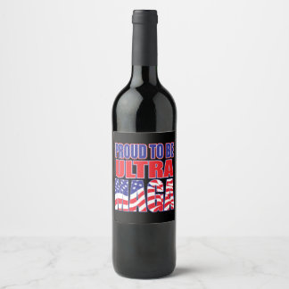 Proud Trump-Unterstützer Weinetikett