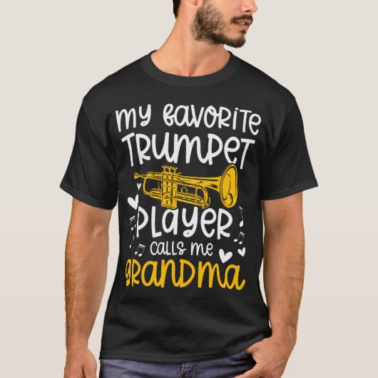 Proud Trumpet Grandma Of A Trumpet Player Grandmot T-Shirt (Vorderseite)