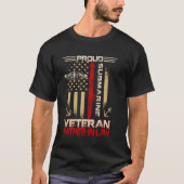 Proud U-Boot Veteran Vater-in-Law Flag Patrioi T-Shirt (Vorderseite)