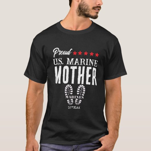 Proud U.S. Marine Customized Military T-Shirt (Vorderseite)