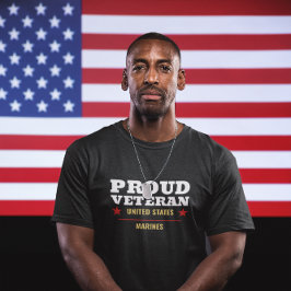 Proud U.S. Marines Veteran Military Pride Tri-Blend Shirt