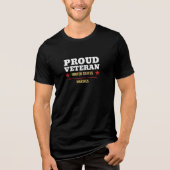 Proud U.S. Marines Veteran Military Pride Tri-Blend Shirt (Vorderseite)