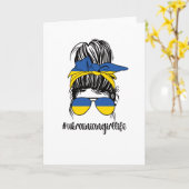 Proud Ukrainian Girl Ukraine Flag Ukrainian Roots Karte (Gelbe Blume)