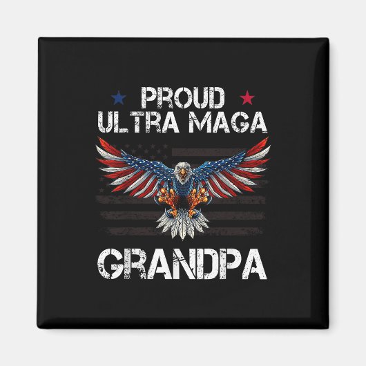 Proud Ultra Opa Geschenke für Großvater Eagle Usa Magnet (Vorne)