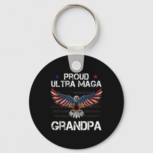 Proud Ultra Opa Geschenke für Großvater Eagle Usa Schlüsselanhänger (Vorderseite)